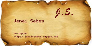 Jenei Sebes névjegykártya